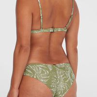 Maoi Bikini Bottoms | Green Textured Jungle