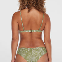 Maoi Bikini Bottoms | Green Textured Jungle