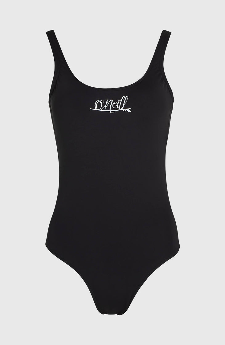 Essentials Script Swimsuit | Black Out
