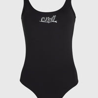 Essentials Script Swimsuit | Black Out