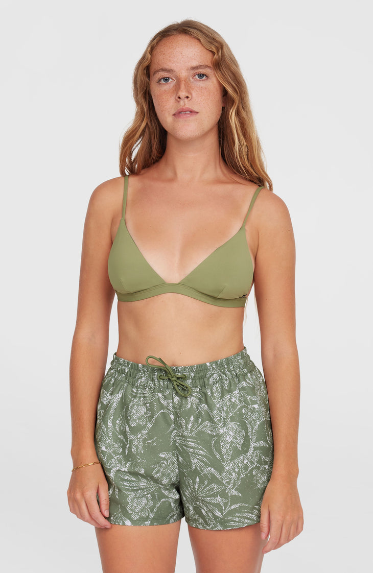 Essentials Print 12'' Swim Shorts | Green Textured Jungle