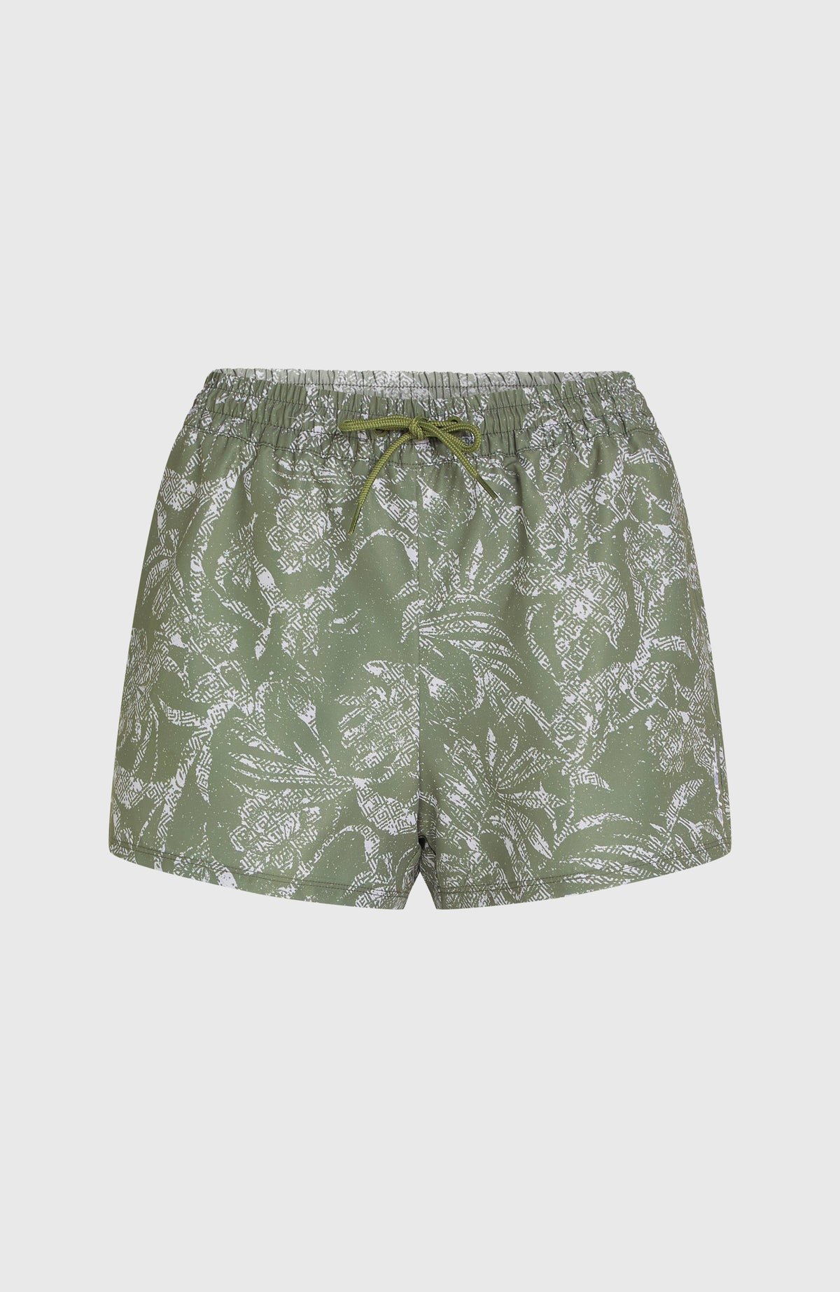 Essentials Print 12'' Swim Shorts | Green Textured Jungle
