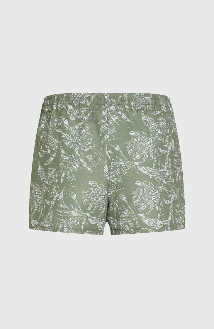 Essentials Print 12'' Swim Shorts | Green Textured Jungle
