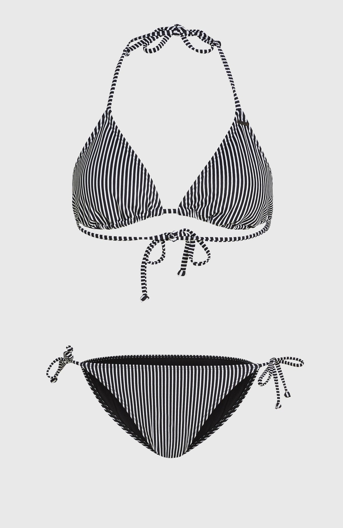 Essentials Capri - Bondey Bikini Set | Black Micro Stripe