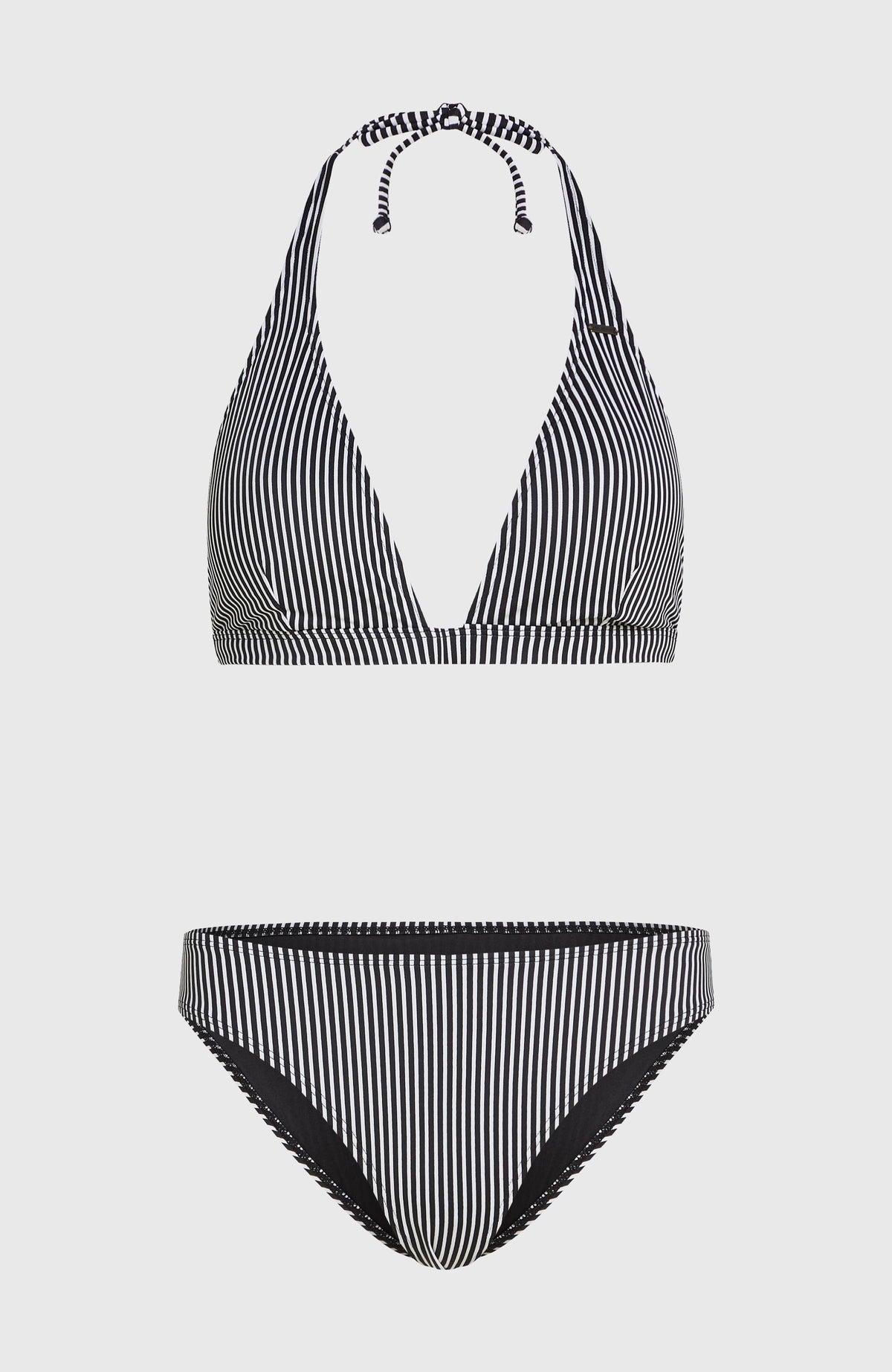 Essentials Marga Cruz Bikini Set | Black Micro Stripe