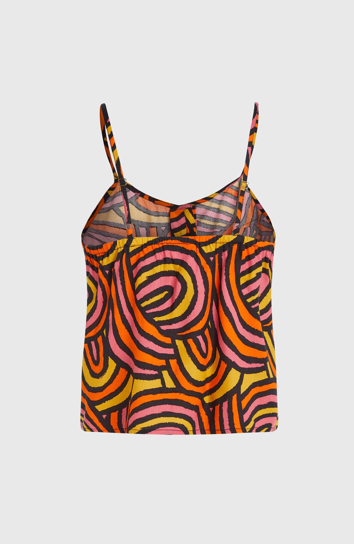 Tiare Woven Tank Top | Orange Rainbow Stripe