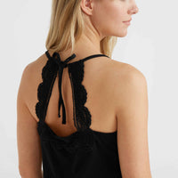 Essentials Ava Lace Tank Top | Black Out