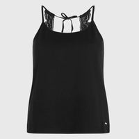 Essentials Ava Lace Tank Top | Black Out