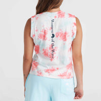 Women Of The Wave Tank Top | Pink Ice Cube Tie Dye