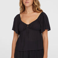 Huges Woven Top | Black Out