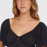 Huges Woven Top | Black Out