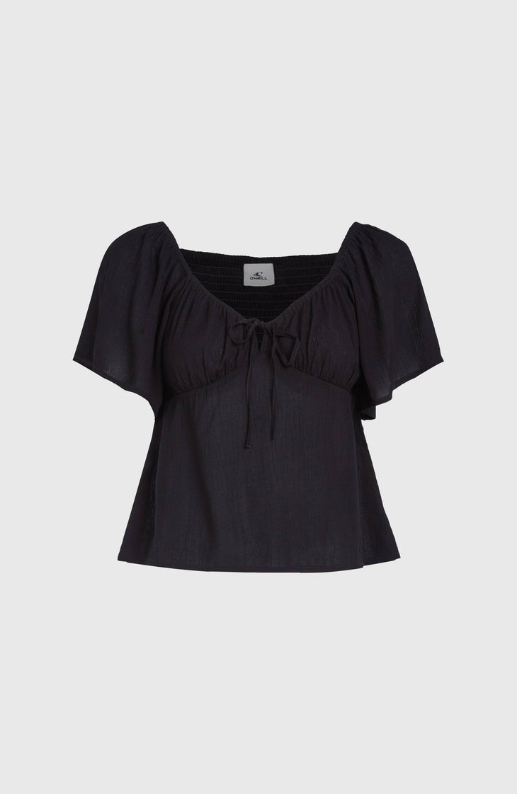 Huges Woven Top | Black Out