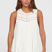 Essentials Tokeena Embroidery Tank | Snow White