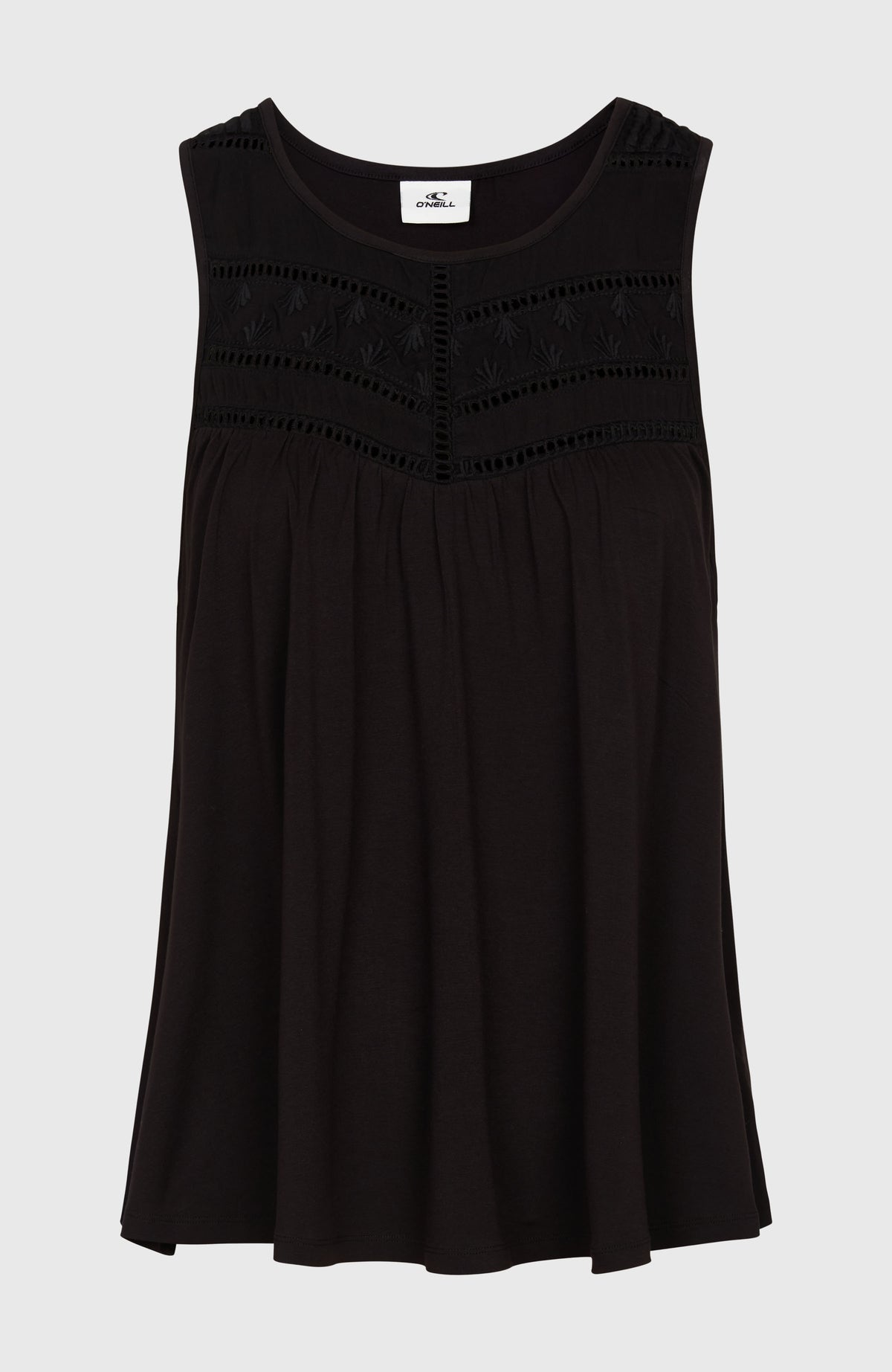 Essentials Tokeena Embroidery Tank | Black Out