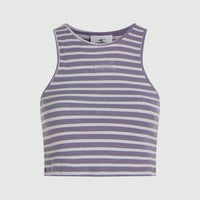 Jess Rib Tanktop | Purple Yarn Dye Stripe