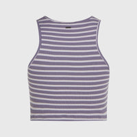 Jess Rib Tanktop | Purple Yarn Dye Stripe