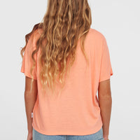 Essentials Script Drape T-Shirt | Coral Pink