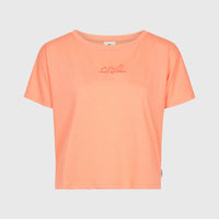 Essentials Script Drape T-Shirt | Coral Pink