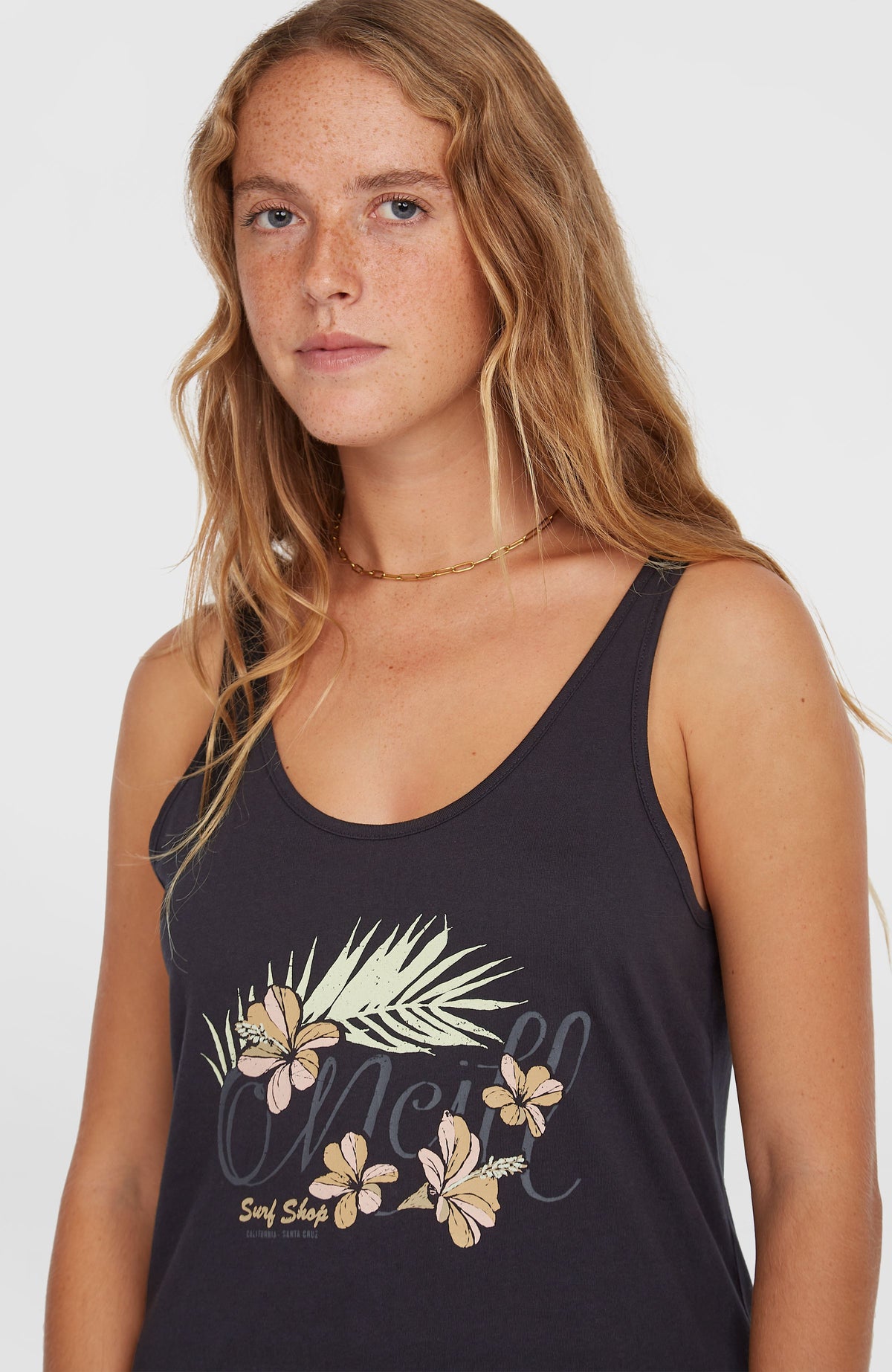 Luana Graphic Tank Top | Black Out