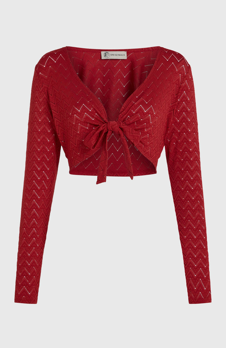 O'Riginals Knotted Long-Sleeve T-Shirt | Midnight Poppy