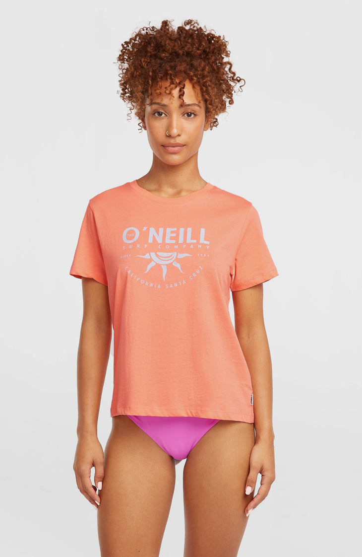 Front Print T-Shirt | Funky Peach