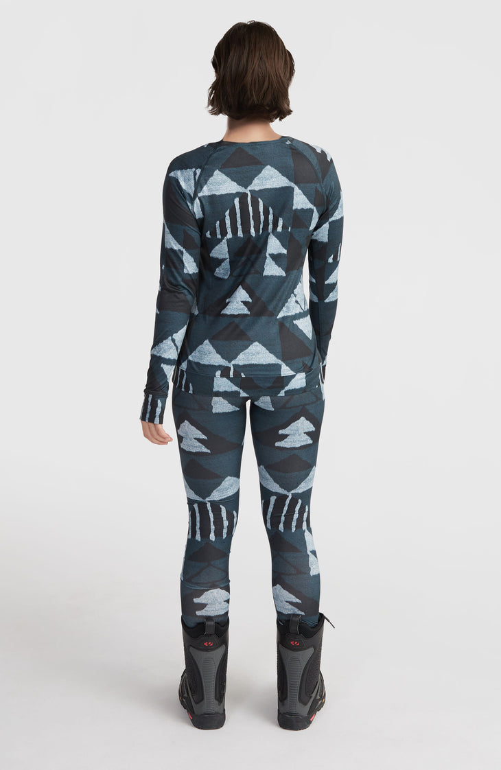 Baselayer Bottoms | Blue Triangle Ikat