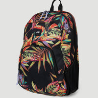 Wedge Backpack | Black Flower