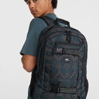 Boarder Backpack | Black Retro Ikat