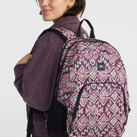 Wedge Backpack | Purple Retro Ikat