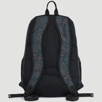 Wedge Backpack | Black Retro Ikat