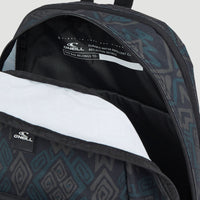 Wedge Backpack | Black Retro Ikat