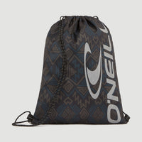 Gym Sack | Black Retro Ikat