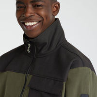 Utility Heavy Full-Zip Fleece | Forest Night Colour Block