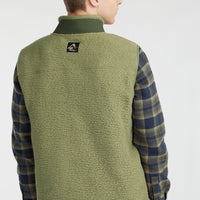 High-Pile Gilet | Deep Lichen Green