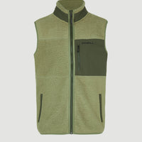 High-Pile Gilet | Deep Lichen Green