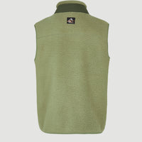 High-Pile Gilet | Deep Lichen Green