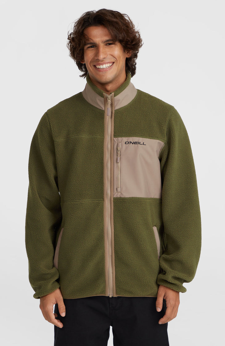 High-Pile Full-Zip Fleece | Forest Night