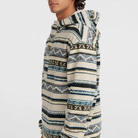 Superfleece Half-Zip Hoodie | Grey Ikat Stripe