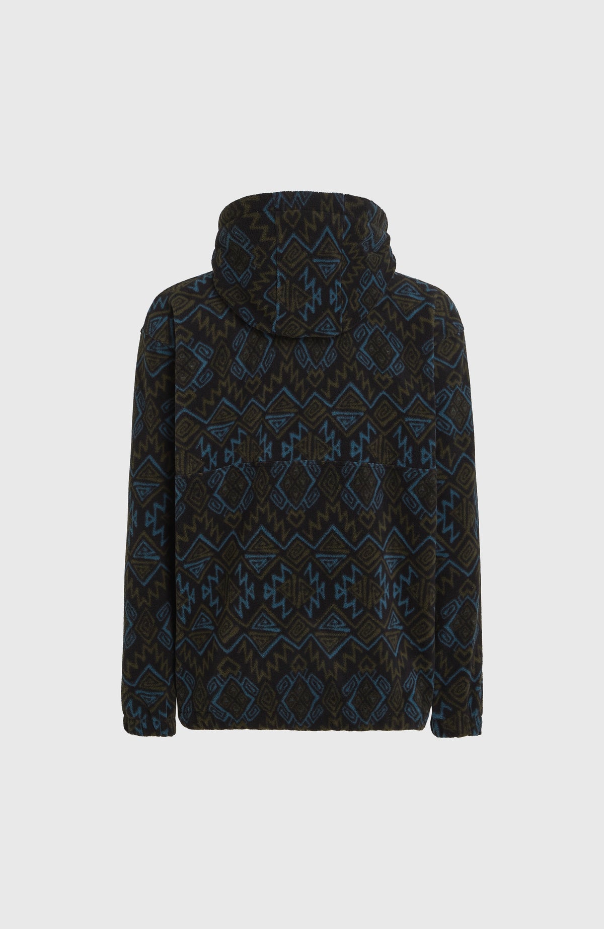 Superfleece Half-Zip Hoodie | Black Retro Ikat