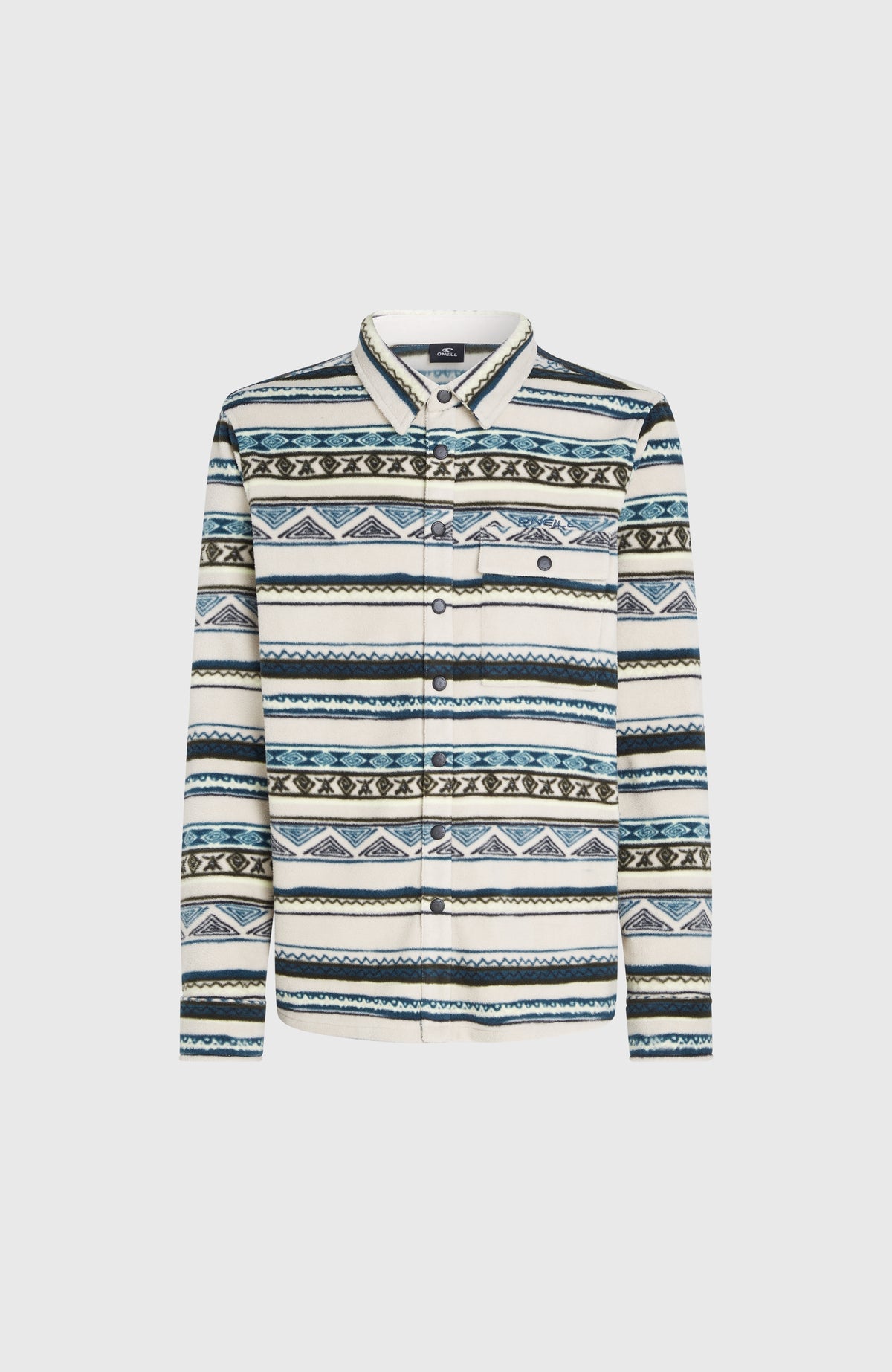 Superfleece Shirt | Grey Ikat Stripe