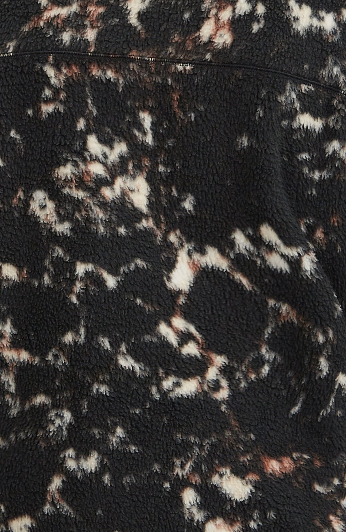 Must-Have High-Pile Full-Zip Fleece | Black/Beige Quarry