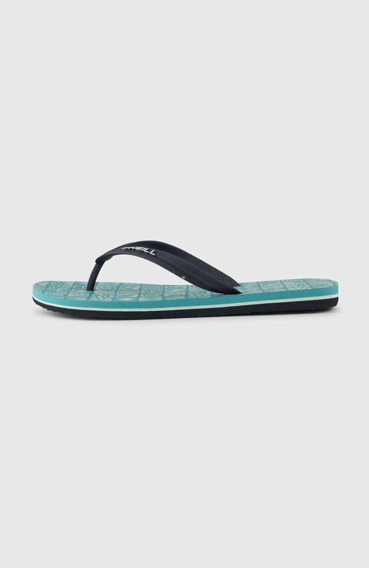 Profile Graphic Sandals | Blue Bricks