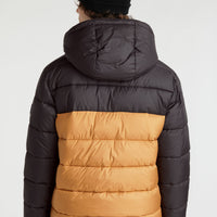 O'Riginals Puffer Jacket | Rich Caramel Colour block