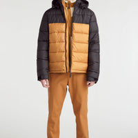 O'Riginals Puffer Jacket | Rich Caramel Colour block