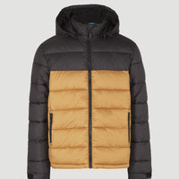 O'Riginals Puffer Jacket | Rich Caramel Colour block