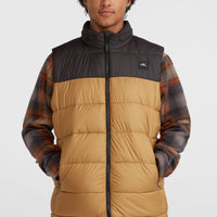 O'Riginals Puffer Vest | Rich Caramel Colour block