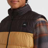 O'Riginals Puffer Vest | Rich Caramel Colour block