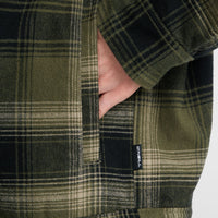 Fleece-Lined Jacket | Green Check Small