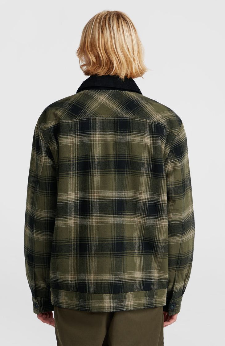 Fleece-Lined Jacket | Green Check Small