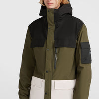 Utility Pro Hybrid Snow Jacket | Forest Night Colour Block